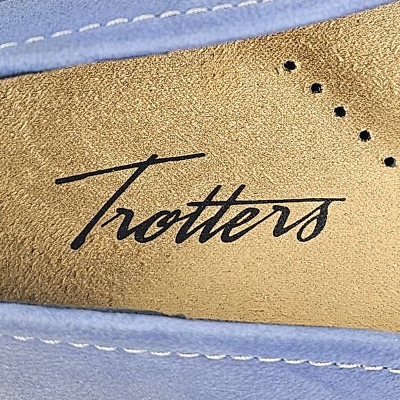 Trotters Women's Darcey Blue Leather Ballet Flats - Size 8M - Picture 9 of 12